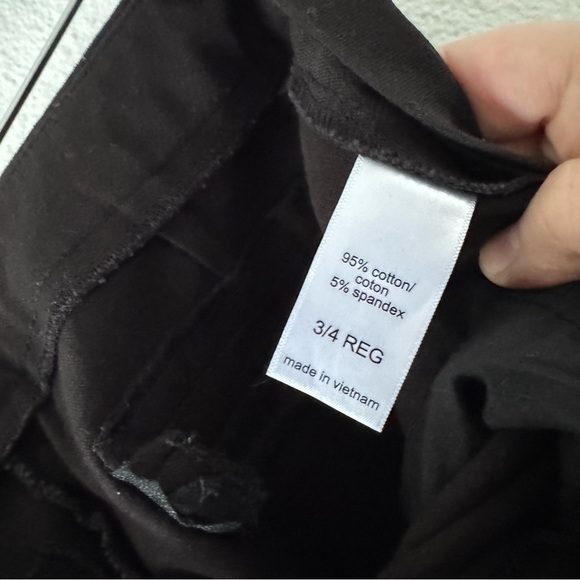 Black Straight Trouser Pants Professional Office Workwear Staple Size 3/4 Clasp - Picture 6 of 9